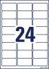 Etikett, 63,5x33,9 mm, poliészter, időjárásálló, AVERY ZWECKFORM, fehér, 480 etikett/csomag