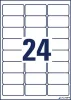 Etikett, 63,5x33,9 mm, poliészter, időjárásálló, AVERY ZWECKFORM, fehér, 480 etikett/csomag