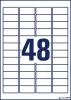 Etikett, 45,7x21,2 mm, poliészter, időjárásálló, AVERY ZWECKFORM, fehér, 960 etikett/csomag