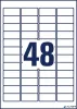 Etikett, 45,7x21,2 mm, poliészter, időjárásálló, AVERY ZWECKFORM, fehér, 960 etikett/csomag