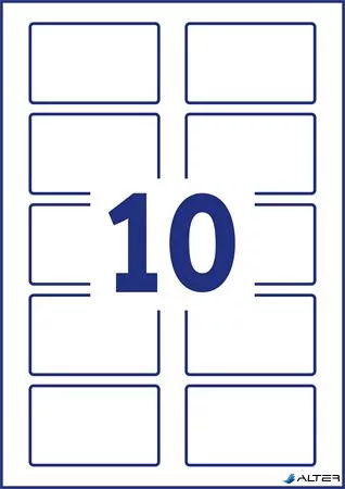 Etikett, eltávolítható, kerekített sarkú, 80x50 mm, textilhez, AVERY ZWECKFORM, 200 etikett/csomag