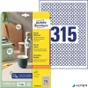 Etikett, univerzális, 10 mm, kör, eltávolítható, AVERY ZWECKFORM, 7875 etikett/csomag