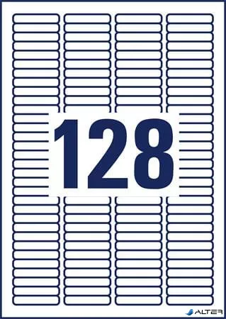 Etikett, univerzális 43,2x8,5 mm, eltávolítható, kerekített sarkú, AVERY ZWECKFORM, 3200 etikett/csomag