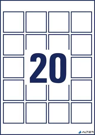 Etikett, univerzális, 45x45 mm, AVERY ZWECKFORM, 500 etikett/csomag