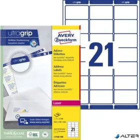   Etikett, univerzális, 63,5x38,1 mm, kerekített sarkú, AVERY ZWECKFORM, 2100 etikett/csomag