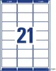 Etikett, univerzális, 63,5x38,1 mm, kerekített sarkú, AVERY ZWECKFORM, 2100 etikett/csomag