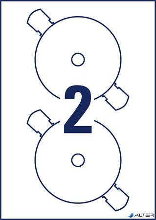 Etikett, CD/DVD, 117 mm, AVERY ZWECKFORM, 200 etikett/csomag