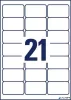 Etikett, 63,5x38,1 mm, poliészter, AVERY ZWECKFORM, átlátszó, 525 etikett/csomag