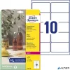 Etikett, 96x50,8 mm, poliészter, AVERY ZWECKFORM, átlátszó, 250 etikett/csomag