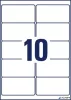 Etikett, 96x50,8 mm, poliészter, AVERY ZWECKFORM, átlátszó, 250 etikett/csomag