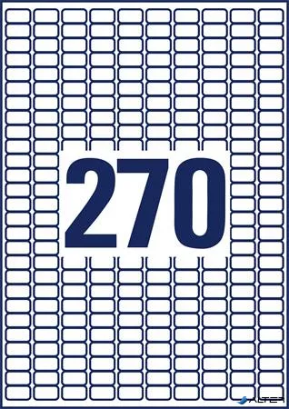 Etikett, 17,8x10 mm, poliészter, AVERY ZWECKFORM, átlátszó, 6750 etikett/csomag