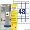Etikett, univerzális, 45,7x21,2 mm, extra erős, AVERY ZWECKFORM, 960 etikett/csomag