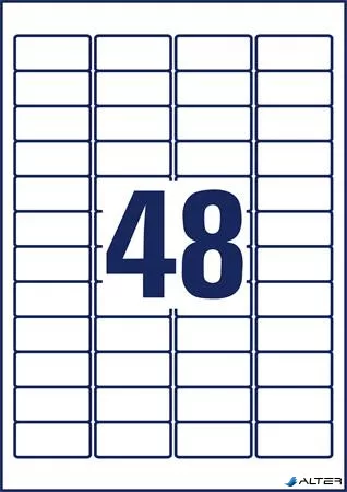 Etikett, univerzális, 45,7x21,2 mm, extra erős, AVERY ZWECKFORM, 960 etikett/csomag