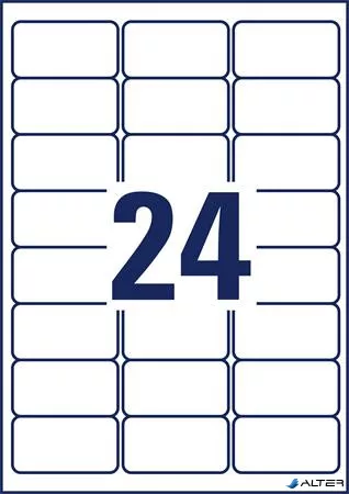 Etikett, univerzális, 63,5x33,9 mm, extra erős, polietilén, AVERY ZWECKFORM, 240 etikett/csomag