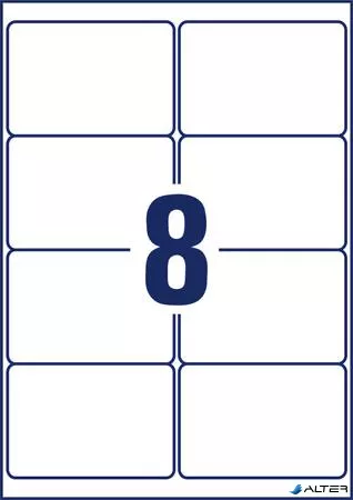 Etikett, univerzális, 99,1x67,7 mm, extra erős, polietilén, AVERY ZWECKFORM, 80 etikett/csomag