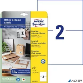   Etikett, univerzális, 210x148 mm, újrahasznosított, AVERY ZWECKFORM, 20 etikett/csomag