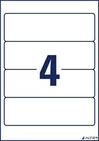 Iratrendező etikett, univerzális, 61x192 mm, újrahasznosított, AVERY ZWECKFORM, 40 etikett/csomag