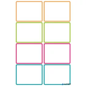   Címke, műanyag, iskolai, 46x33 mm, kézzel írható, AVERY ZWECKFORM, színes, 16 címke/csomag