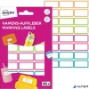 Címke, műanyag, iskolai, 31x15 mm, kézzel írható, AVERY ZWECKFORM, színes, 48 címke/csomag