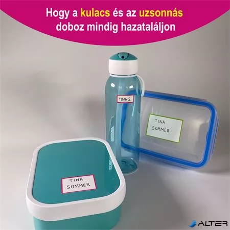 Címke, műanyag, iskolai, 31x15 mm, kézzel írható, AVERY ZWECKFORM, színes, 48 címke/csomag