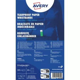   Karszalag, szakadásbiztos, 265x19 mm,  AVERY ZWECKFORM "Tyvek", zöld