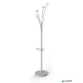   Ruhafogas, fém váz, műanyag akasztók, ALBA "Festival", ezüstszürke-fehér