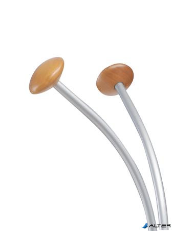 Ruhafogas, fém váz, fa gombokkal, ALBA "Viena", ezüst