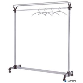 Ruhaállvány, mobil, 3db vállfával, ALBA, szürke