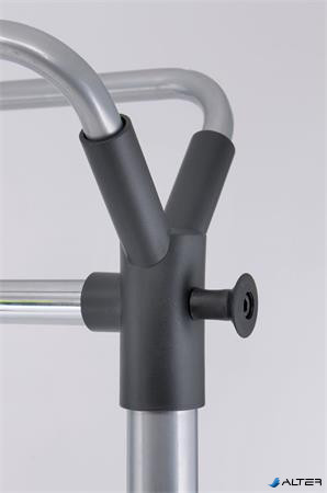 Ruhaállvány, mobil, 3db vállfával, ALBA, szürke