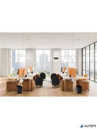 Papírkosár, fém, 18 l, ALBA, fekete