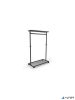 Ruhaállvány, mobil, fém váz, ALBA 'Noko', fekete