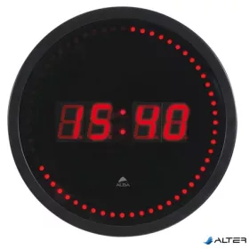   Falióra, LED kijelzős, 30 cm, ALBA "Horled", fekete