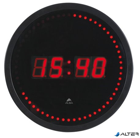Falióra, LED kijelzős, 30 cm, ALBA "Horled", fekete