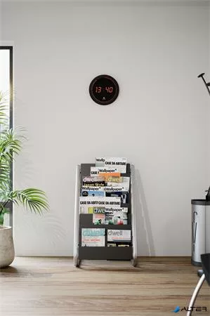 Falióra, LED kijelzős, 30 cm, ALBA "Horled", fekete