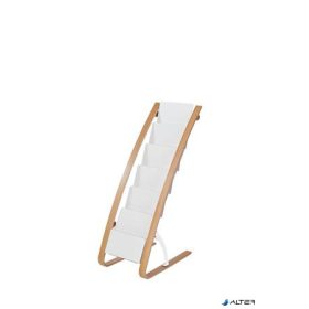 Katalógustartó, 6 rekeszes, ALBA, fa/fehér