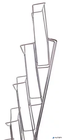 Katalógustartó, fali, A4, 7 rekeszes, ALBA, ezüst