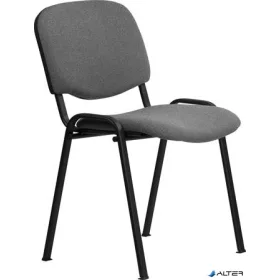   Tárgyalószék, szövetborítás, fekete fémváz, "Felicia", fekete-szürke