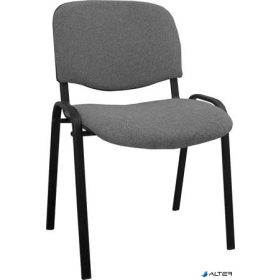   Tárgyalószék, szövetborítás, fekete fémváz, "Felicia", szürke