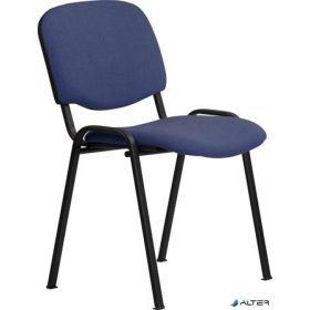   Tárgyalószék, szövetborítás, fekete fémváz, "Felicia", kék