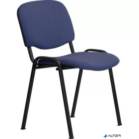   Tárgyalószék, szövetborítás, fekete fémváz, "Felicia", kék