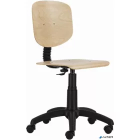   Munkaszék, gázliftes, háttámlás, fa ülőfelület és támla, '1030 Nor', bükk