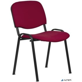   Tárgyalószék, szövetborítás, fekete fémváz, 'Felicia', bordó