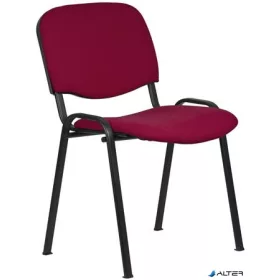   Tárgyalószék, szövetborítás, fekete fémváz, "Felicia", bordó