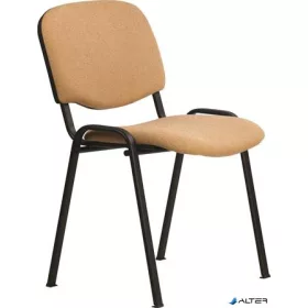   Tárgyalószék, szövetborítás, fekete fémváz, "Felicia", drapp