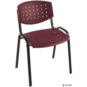   Tárgyalószék lyukacsos műanyag, 'Taurus' bordó