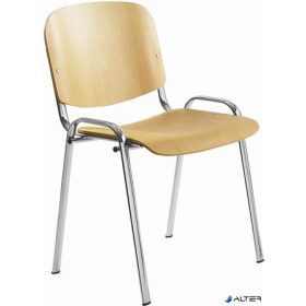   Tárgyalószék, fa ülőlappal, krómozott lábbal, '1120 LC'