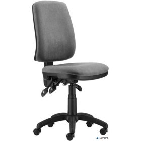   Irodai forgószék, szövetborítás, fekete lábkereszt, '1640 ASYN', szürke