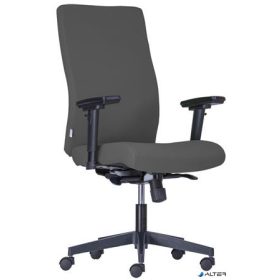   Irodai forgószék, szövetborítás, fekete lábkereszt, 'Boston Standard', szürke