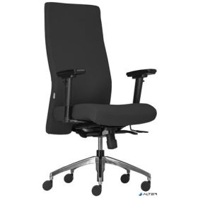   Irodai forgószék, fém lábkereszt, magas háttámla, ülésmélység állítás 'Boston', szürke