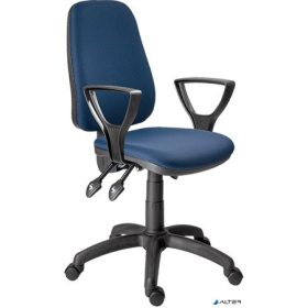   Irodai forgószék, szövetborítás, fekete lábkereszt, '1140', sötétkék